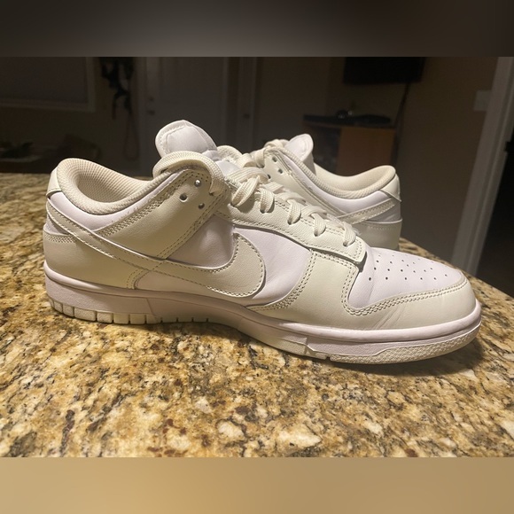 Women’s Nike Dunk Low Sail White Sneakers - Picture 8 of 10